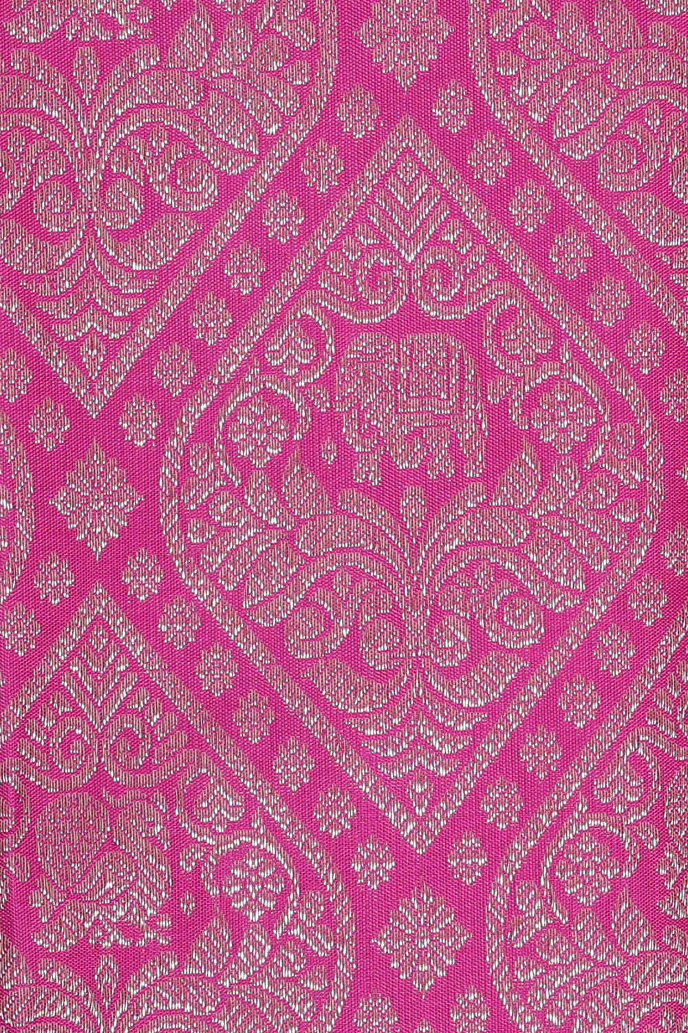Image of Kanchipattu Rose Pink Brocade Saree